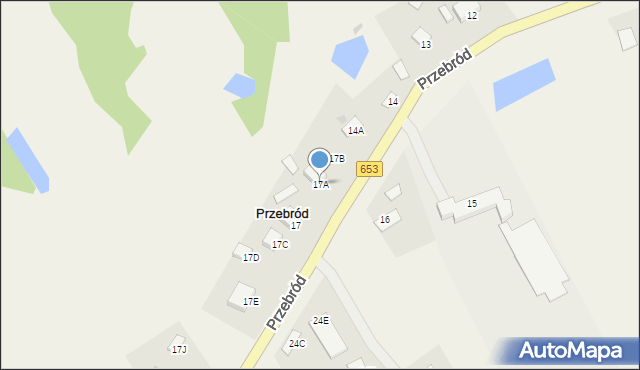 Przebród, Przebród, 17A, mapa Przebród