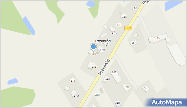 Przebród, Przebród, 17D, mapa Przebród