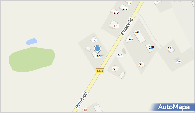 Przebród, Przebród, 17G, mapa Przebród