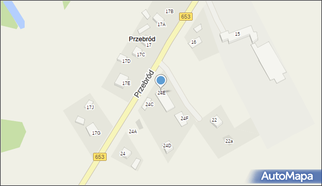 Przebród, Przebród, 24E, mapa Przebród