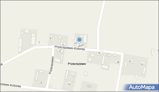 Przeciszewo, Przeciszewo, 14, mapa Przeciszewo