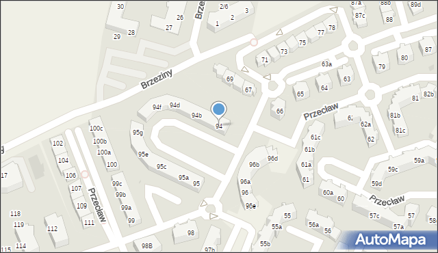 Przecław, Przecław, 94, mapa Przecław
