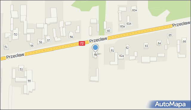 Przecław, Przecław, 59, mapa Przecław