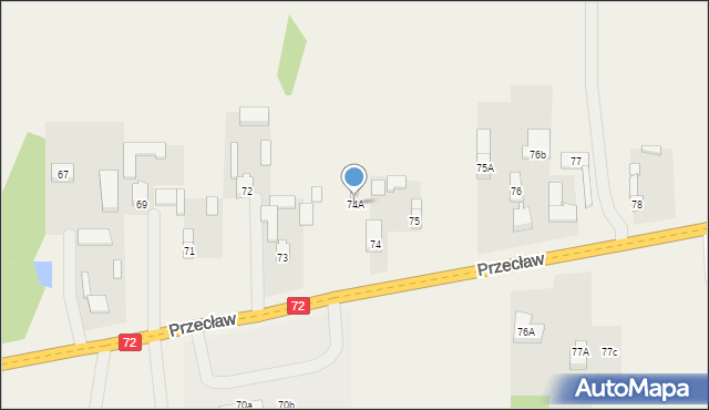 Przecław, Przecław, 74A, mapa Przecław