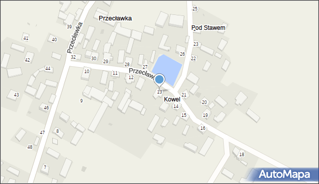 Przecławka, Przecławka, 13, mapa Przecławka