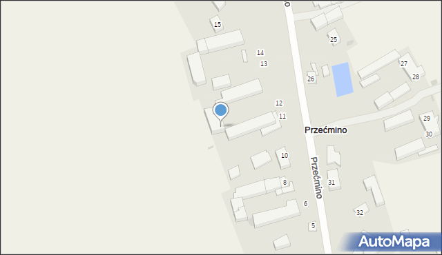 Przećmino, Przećmino, 11, mapa Przećmino