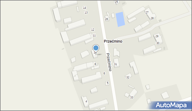 Przećmino, Przećmino, 9, mapa Przećmino