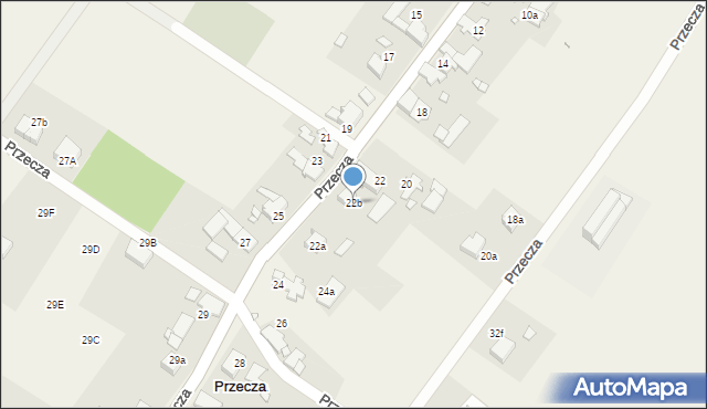 Przecza, Przecza, 22b, mapa Przecza