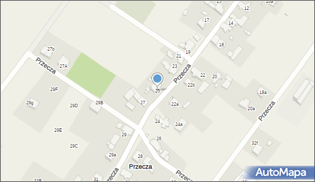 Przecza, Przecza, 25, mapa Przecza