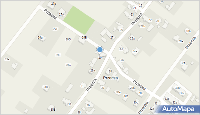 Przecza, Przecza, 29, mapa Przecza