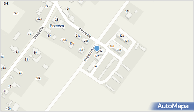 Przecza, Przecza, 32a, mapa Przecza