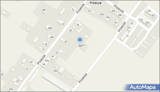 Przecza, Przecza, 40A, mapa Przecza