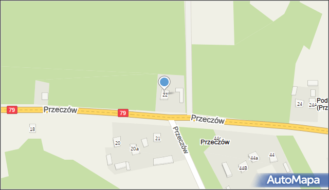 Przeczów, Przeczów, 22, mapa Przeczów