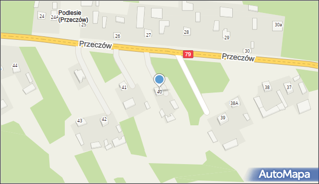 Przeczów, Przeczów, 40, mapa Przeczów