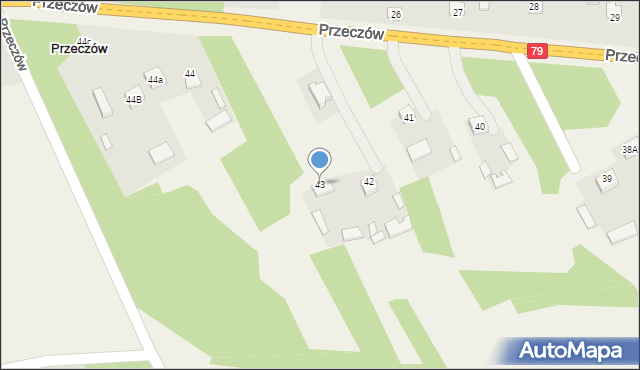 Przeczów, Przeczów, 43, mapa Przeczów