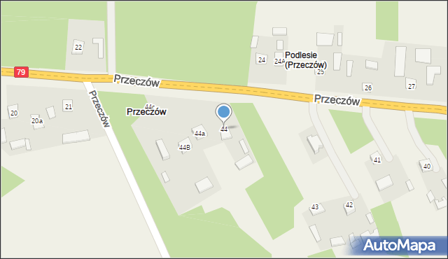 Przeczów, Przeczów, 44, mapa Przeczów