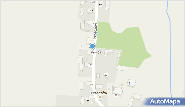 Przeczów, Przeczów, 22, mapa Przeczów