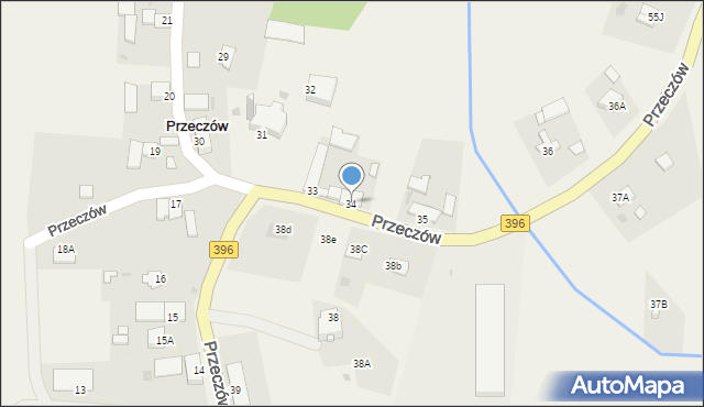 Przeczów, Przeczów, 34, mapa Przeczów