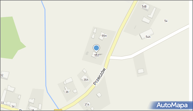 Przeczów, Przeczów, 55J, mapa Przeczów