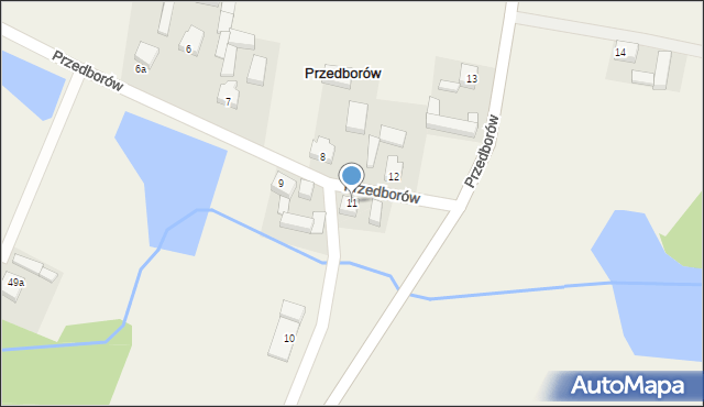 Przedborów, Przedborów, 11, mapa Przedborów