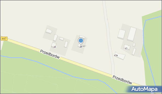 Przedborów, Przedborów, 45, mapa Przedborów