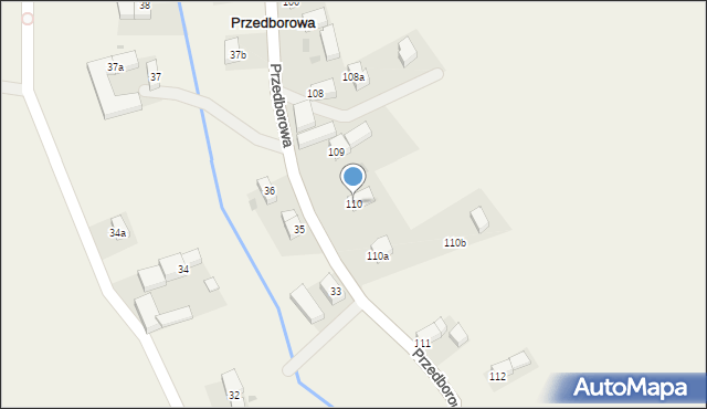 Przedborowa, Przedborowa, 110, mapa Przedborowa