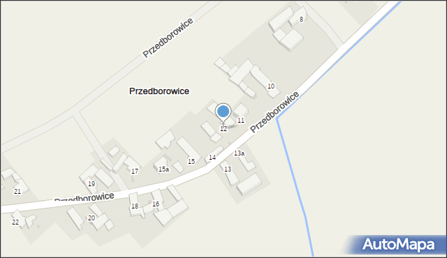 Przedborowice, Przedborowice, 12, mapa Przedborowice