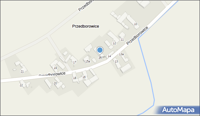 Przedborowice, Przedborowice, 15, mapa Przedborowice