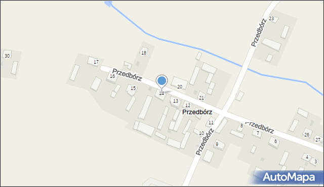 Przedbórz, Przedbórz, 14, mapa Przedbórz