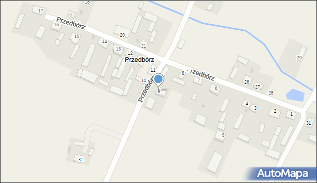 Przedbórz, Przedbórz, 9, mapa Przedbórz