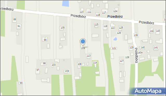 Przedbórz, Przedbórz, 109, mapa Przedbórz