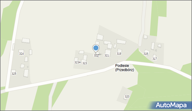 Przedbórz, Przedbórz, 322, mapa Przedbórz