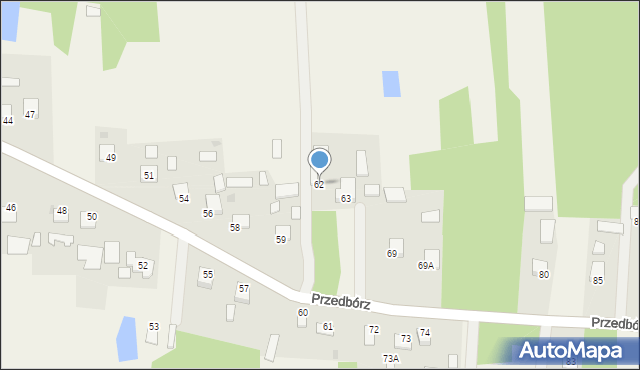 Przedbórz, Przedbórz, 62, mapa Przedbórz