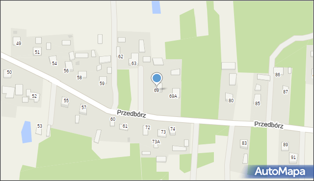 Przedbórz, Przedbórz, 69, mapa Przedbórz