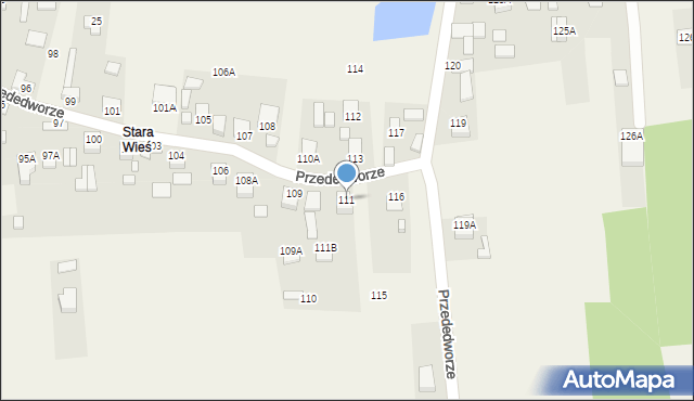 Przededworze, Przededworze, 111, mapa Przededworze