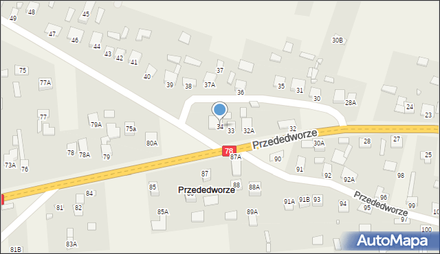 Przededworze, Przededworze, 34, mapa Przededworze