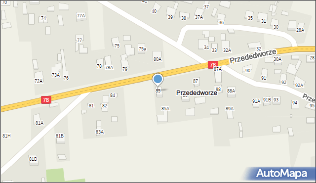 Przededworze, Przededworze, 85, mapa Przededworze