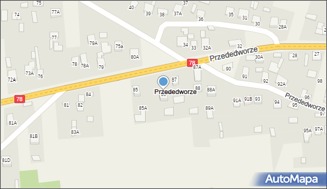 Przededworze, Przededworze, 86, mapa Przededworze