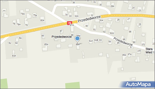 Przededworze, Przededworze, 89A, mapa Przededworze