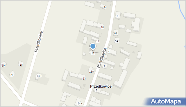 Przedkowice, Przedkowice, 12, mapa Przedkowice