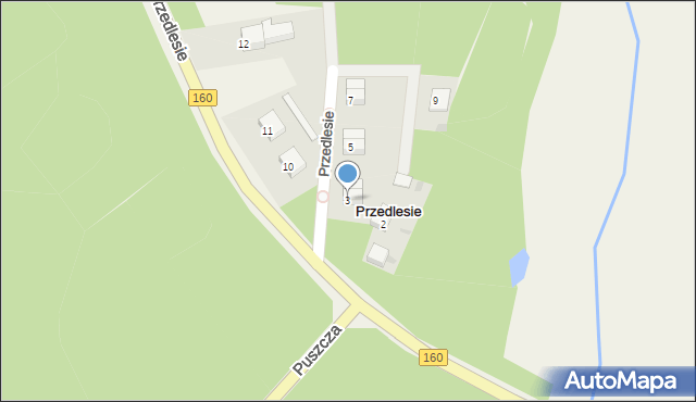 Przedlesie, Przedlesie, 3, mapa Przedlesie