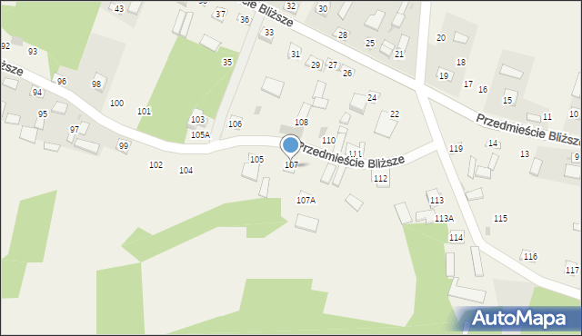 Przedmieście Bliższe, Przedmieście Bliższe, 107B, mapa Przedmieście Bliższe