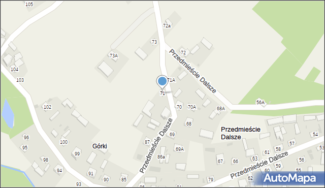 Przedmieście Dalsze, Przedmieście Dalsze, 71, mapa Przedmieście Dalsze