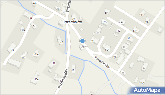 Przedwojów, Przedwojów, 45, mapa Przedwojów