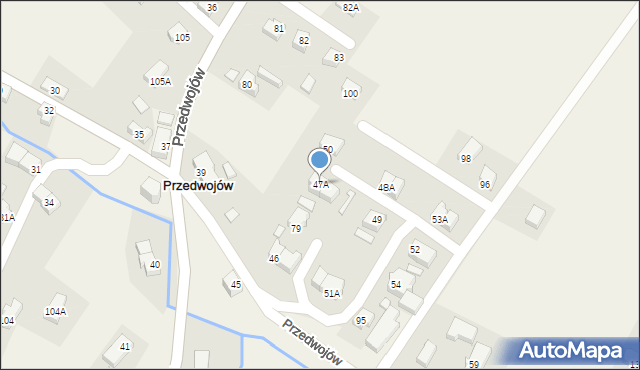 Przedwojów, Przedwojów, 47A, mapa Przedwojów