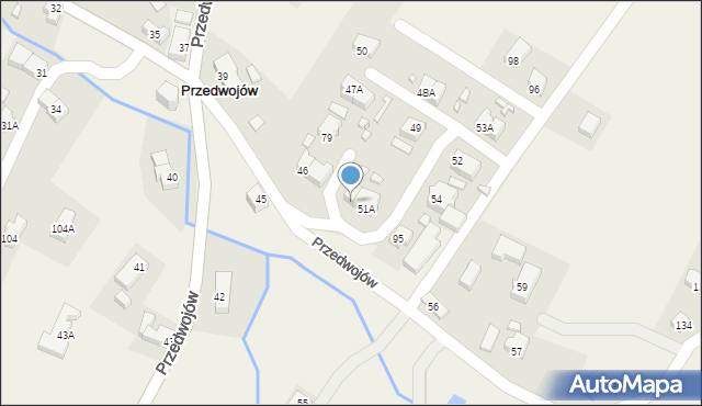 Przedwojów, Przedwojów, 51B, mapa Przedwojów