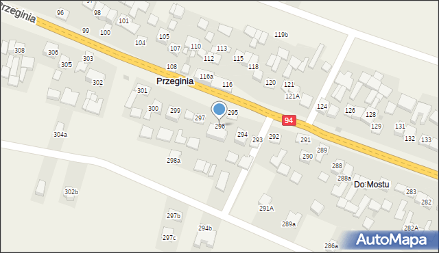 Przeginia, Przeginia, 296, mapa Przeginia