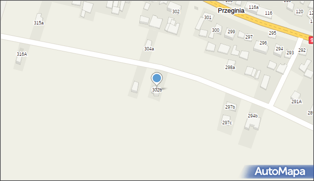 Przeginia, Przeginia, 302b, mapa Przeginia
