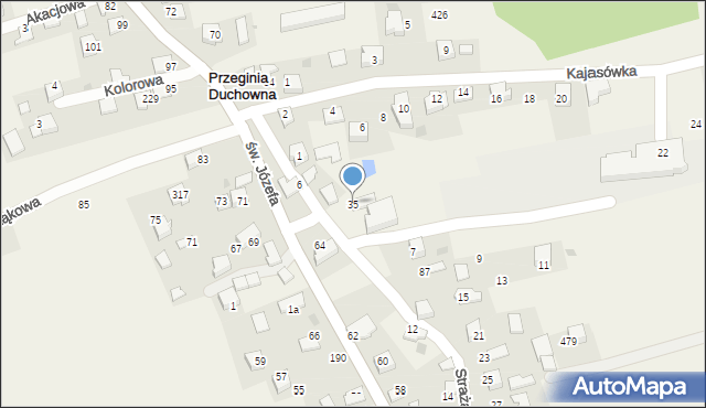 Przeginia Duchowna, Przeginia Duchowna, 35, mapa Przeginia Duchowna