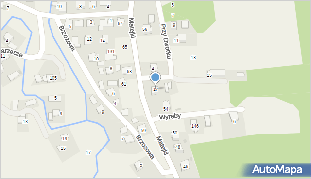 Przeginia Narodowa, Przy Dworku, 17, mapa Przeginia Narodowa